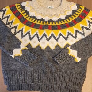 Aerie Fair Isle Crewneck Sweater